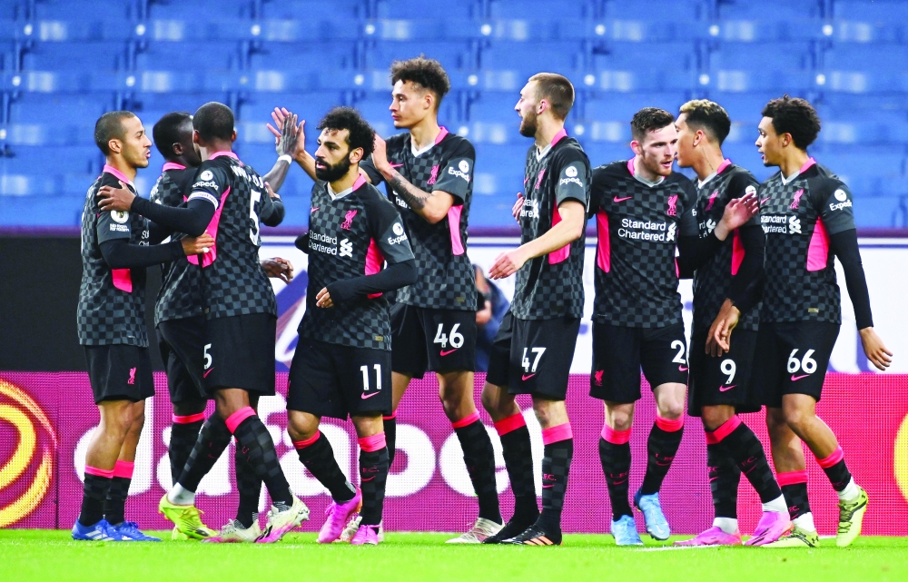 فرحة ليفربول بالفوز 