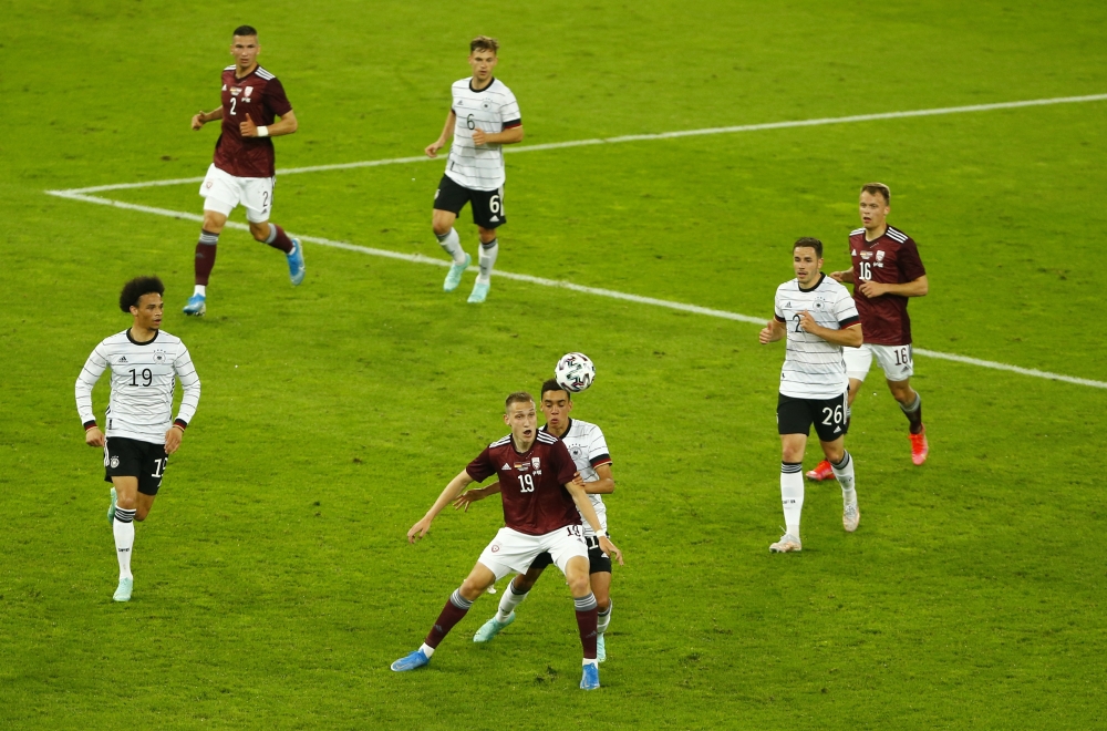 من اللقاء الودي بين ألمانيا ولاتفيا 