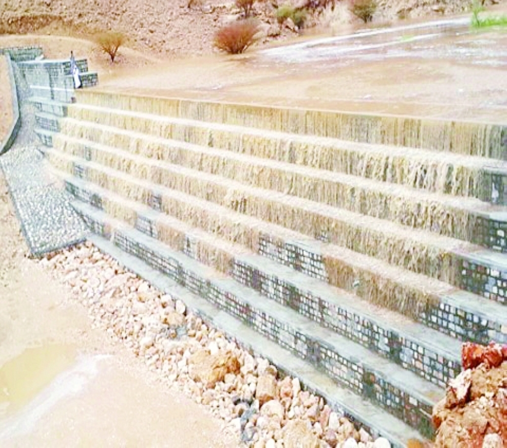 سد وادي الغفلي بولاية ضنك بمحافظة الظاهرة