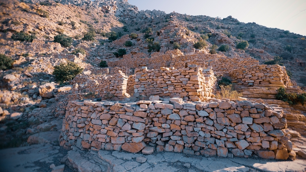 جانب من منطقة القنييف الأثرية