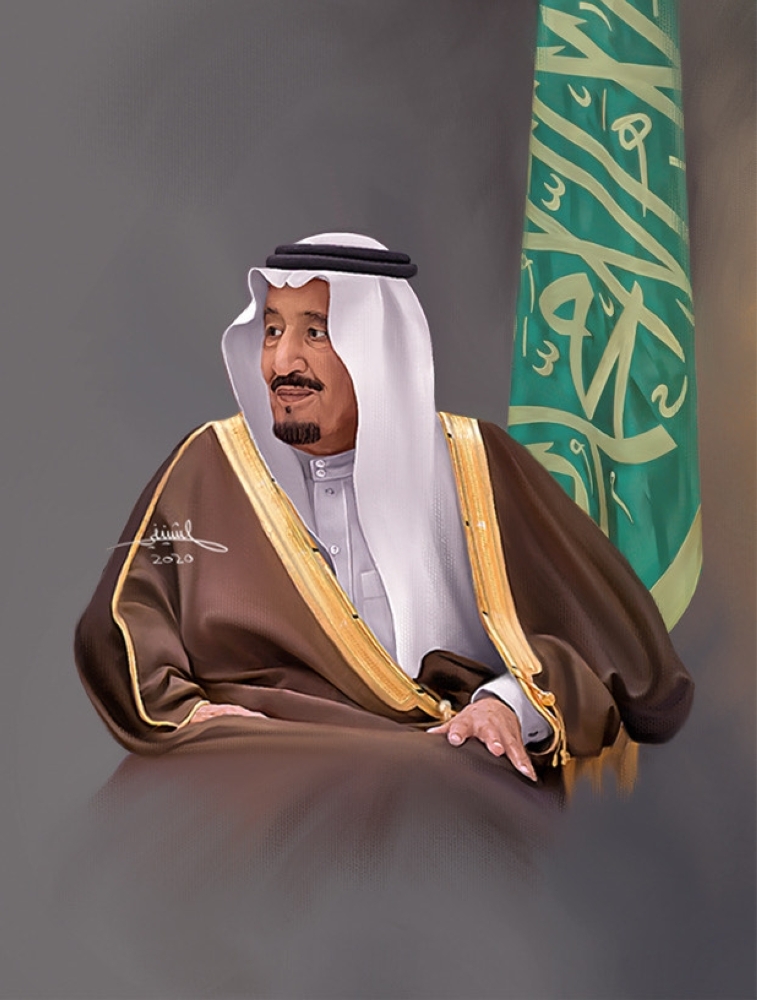 الملك سلمان بأنامل محمد الشنيفي