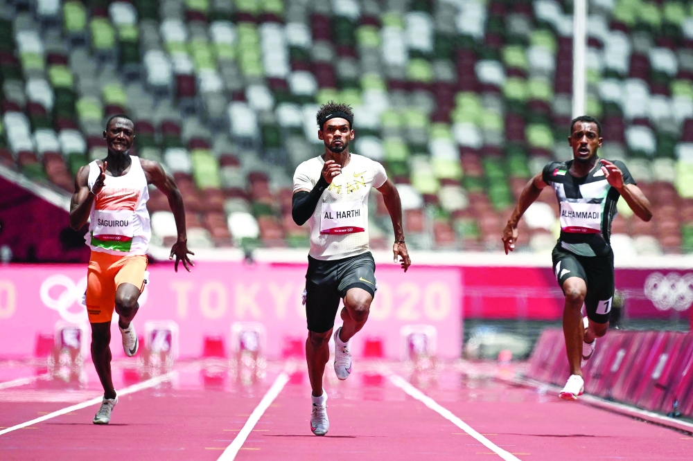 بركات الحارثي في الدوري التمهيدي لسباق 100 متر