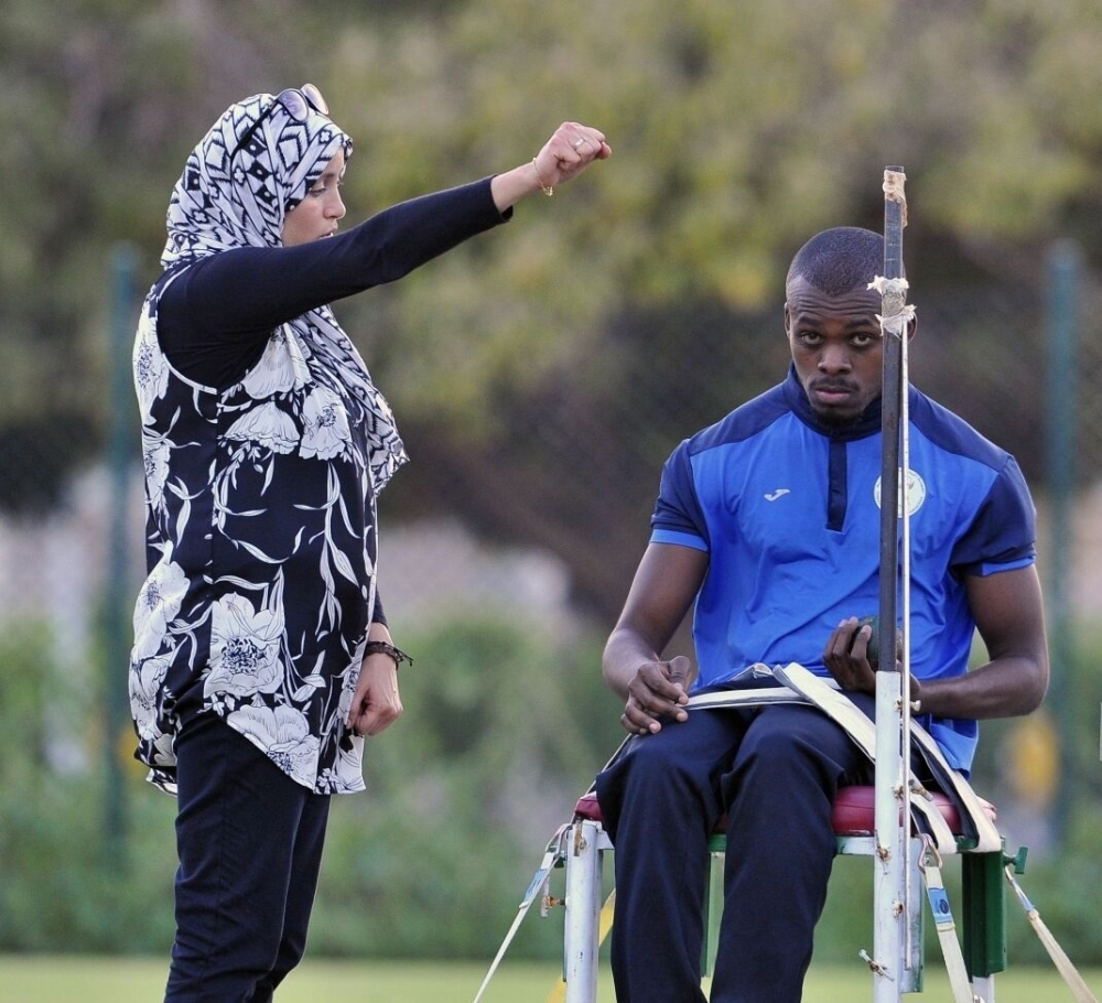 من التدريبات الماضية للاعب محمد المشايخي