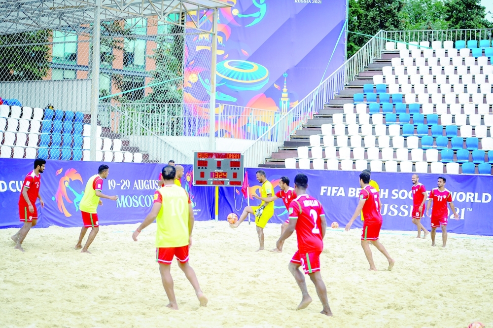 من الحصة التدريبية للمنتخب الوطني 