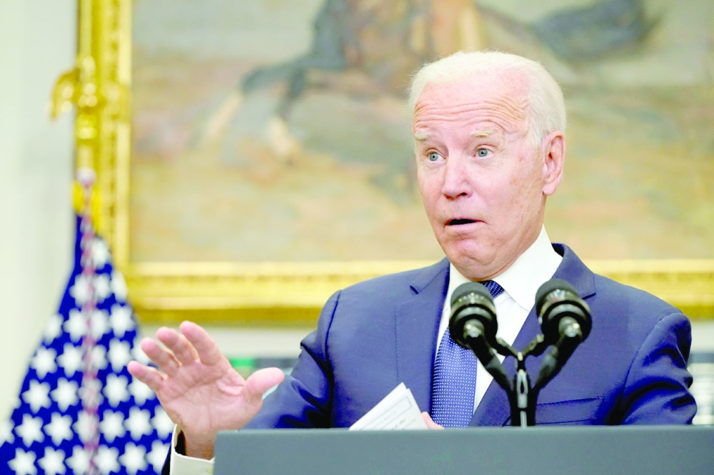 الرئيس الأمريكي بايدن يبقي احتمال بقاء القوات الأمريكية في افغانستان مفتوحا في حديثه أمس الأول.رويترز 