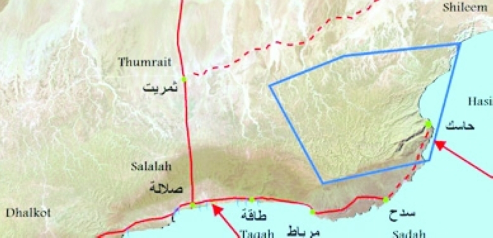 خارطة محمية جبل سمحان