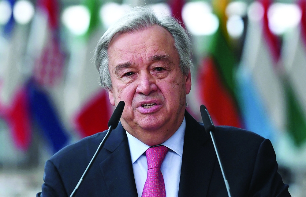 الامين العام للأمم المتحدة أنطونيو غوتيريش.