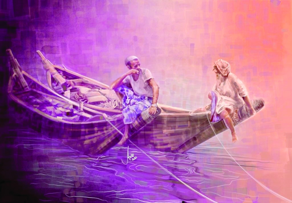 لوحة فنية لعبدالعزيز الشحي