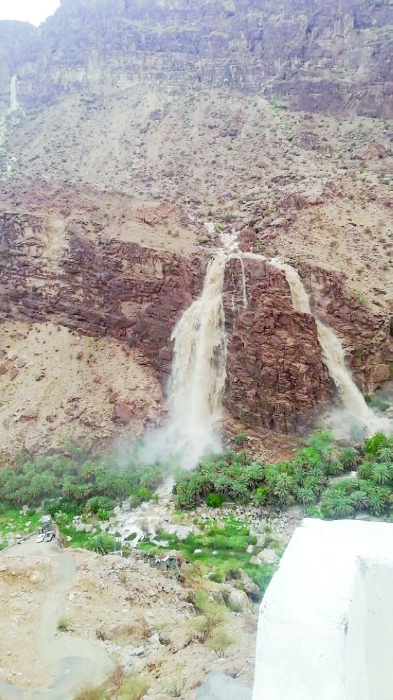 الأمطار على وادي طيوي