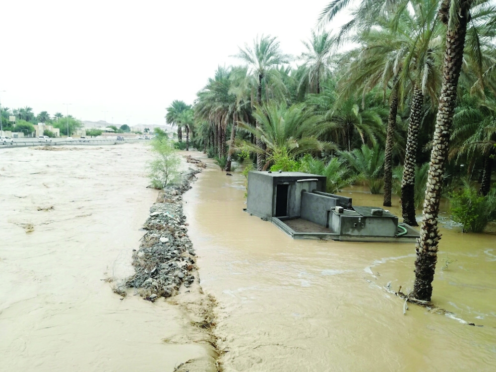 دخول مياه الوادي الكبير للمزارع بعبري