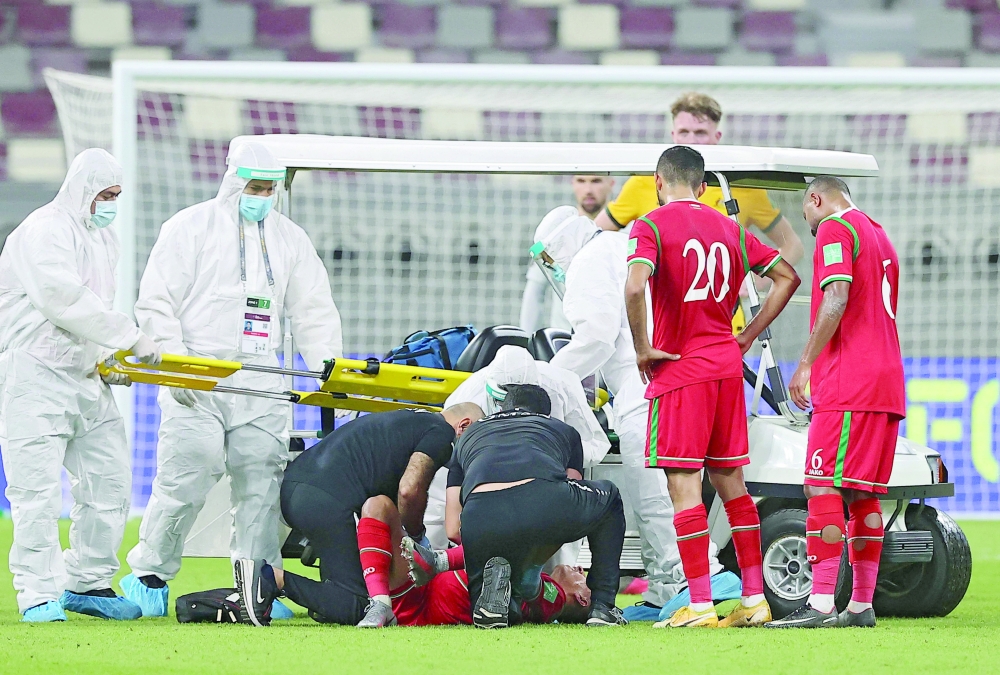 إصابة لاعب المنتخب زاهر الأغبري