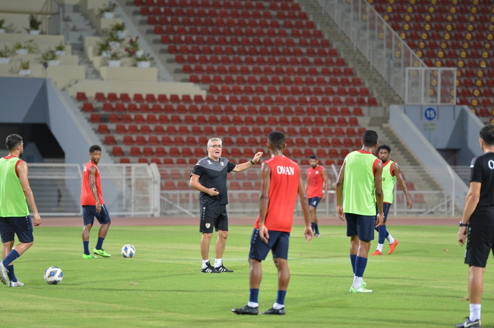 جانب من الحصة التدريبية للمنتخب الوطني الأول