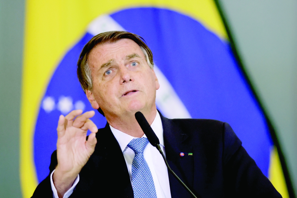الرئيس البرازيلي جاير بولسونارو.       رويترز