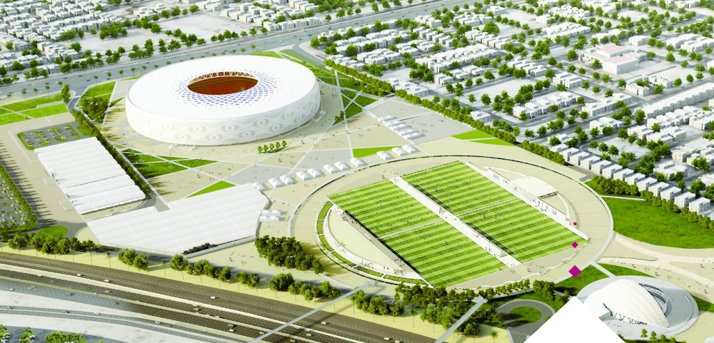 صورة علوية لملعب الثمامة