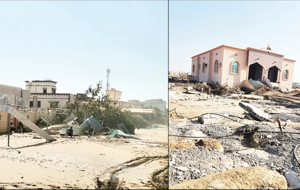 بعض المنازل اصبحت غير مؤهلة للسكن