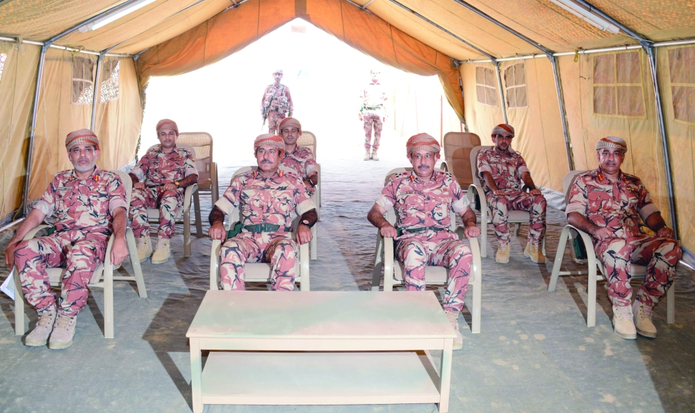 مطر البلوشي يتابع أحداث التمرين 