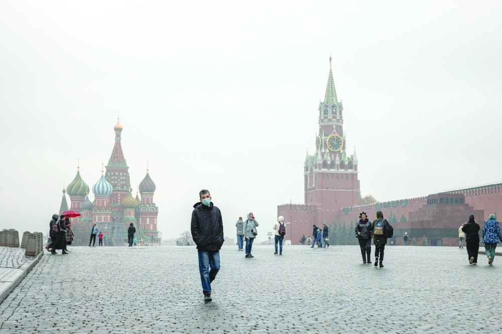 موسكو تسجل وفيات قياسية.   ا ف ب