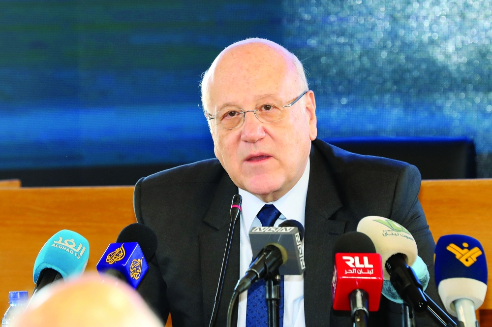 رئيس مجلس الوزراء اللبناني نجيب ميقاتي. رويترز 