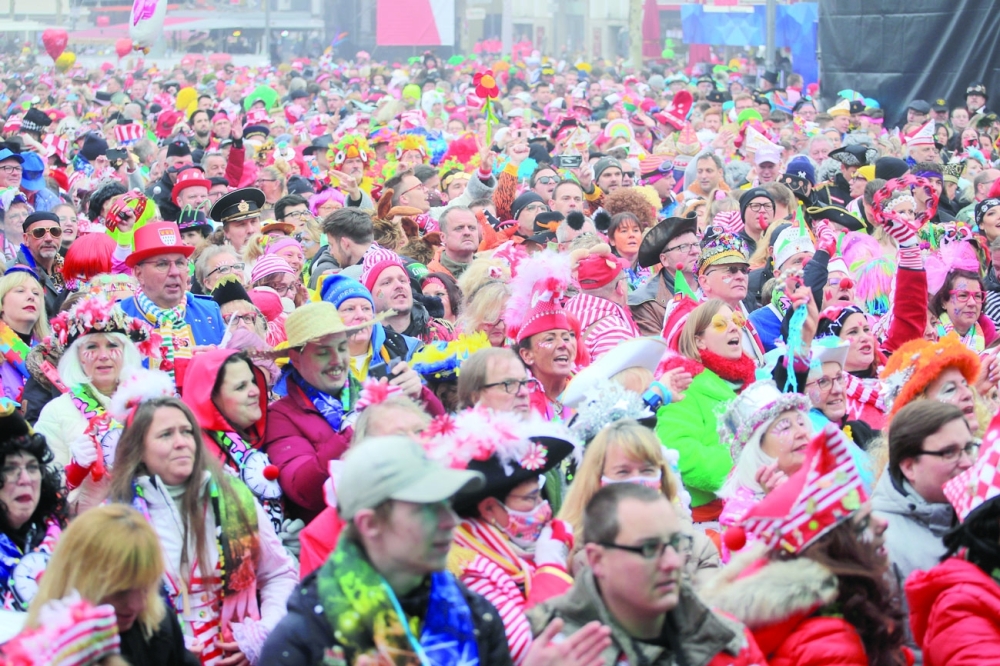  الاحتفال بما يسمى بموسم الكرنفال "الخامس" وسط انتشار مرض فيروس كورونا (كوفيد -19) في مدينة كولونيا بألمانيا رويترز 