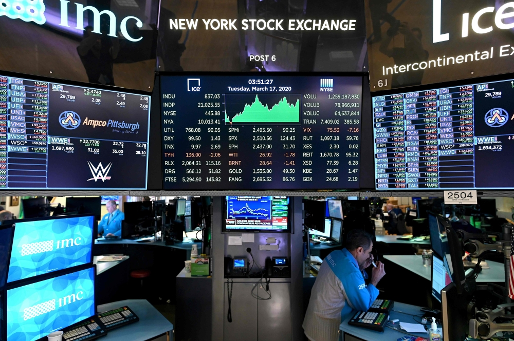 بورصة وول ستريت. أ ف ب