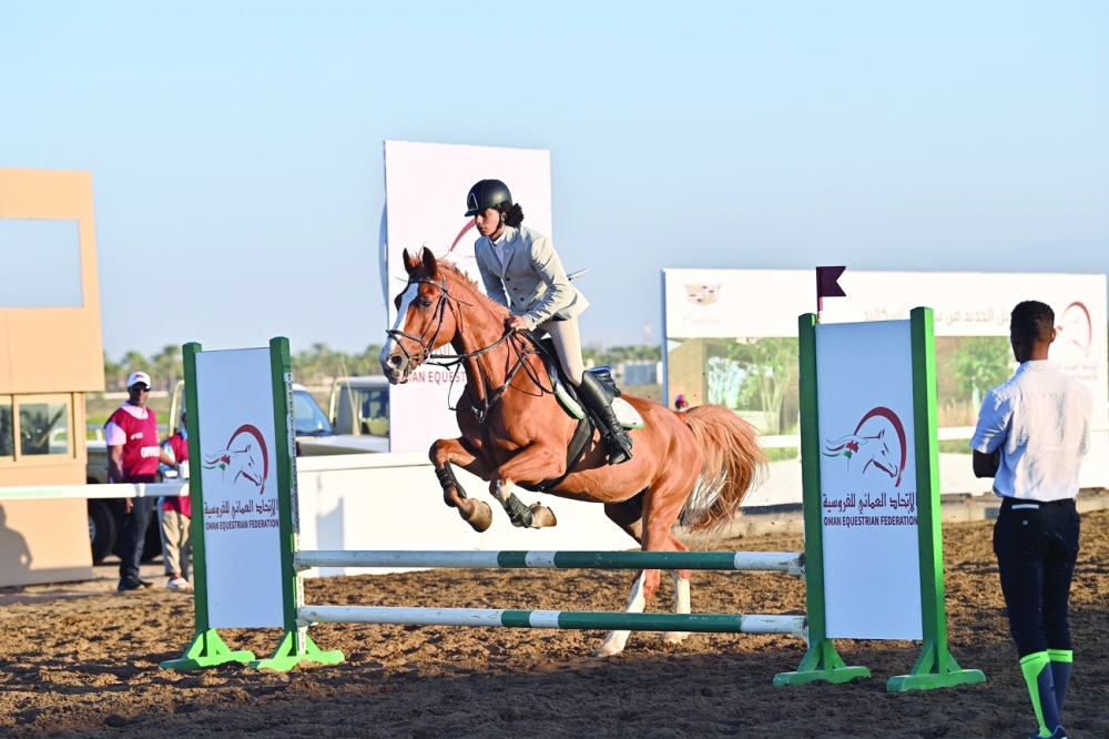 من منافسات قفز الحواجز