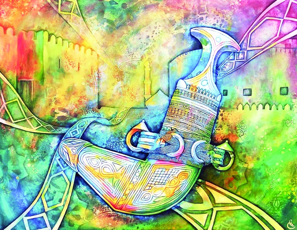 لوحة الخنجر لمصطفى الكمياني