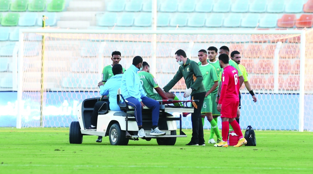 اسعاف اللاعبين 