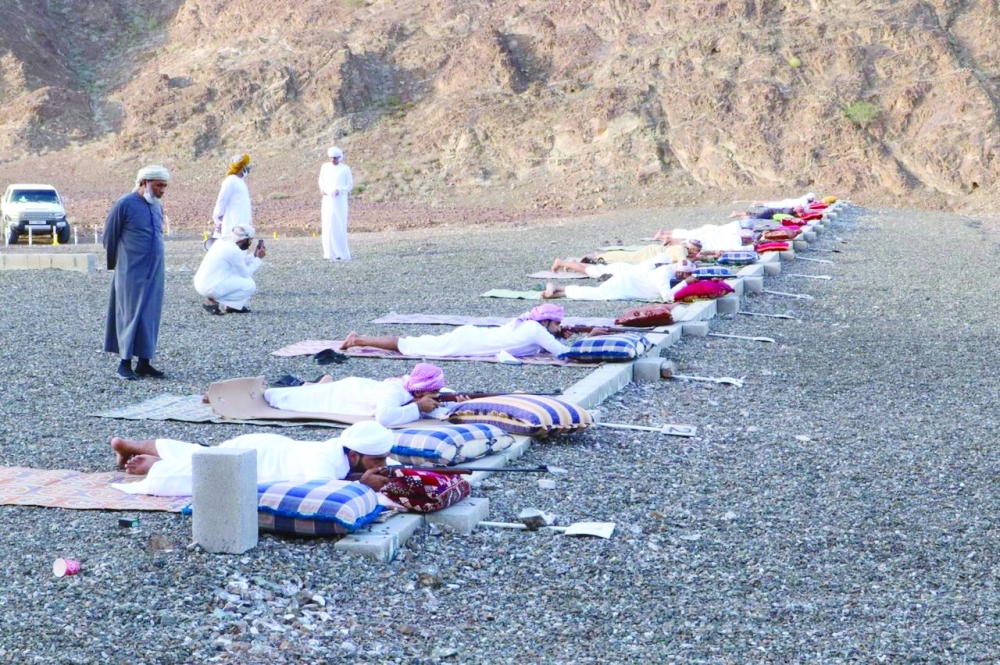 جانب من منافسات الرماية التقليدية