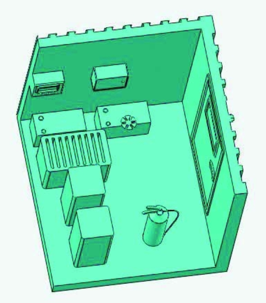 تصور ثلاثي الأبعاد للجهاز