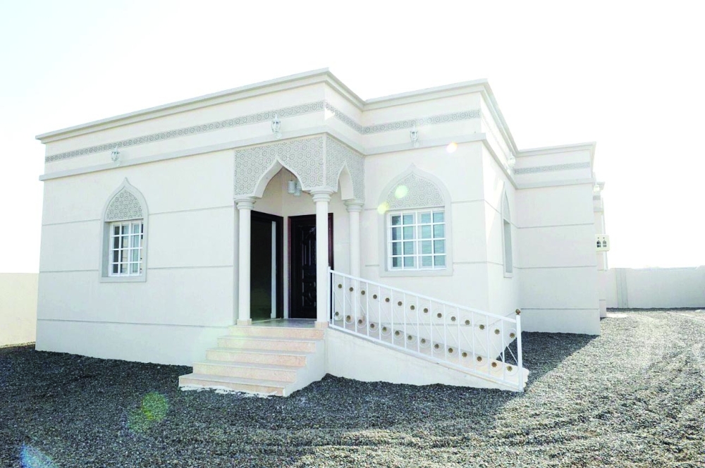 أحد المساكن التي تم توزيعها