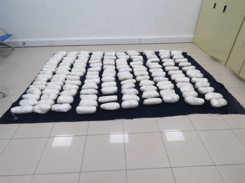 كمية المخدرات المضبوطة