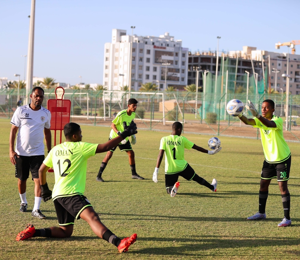 جانب من الحصة التدريبية لمنتخب الناشئين