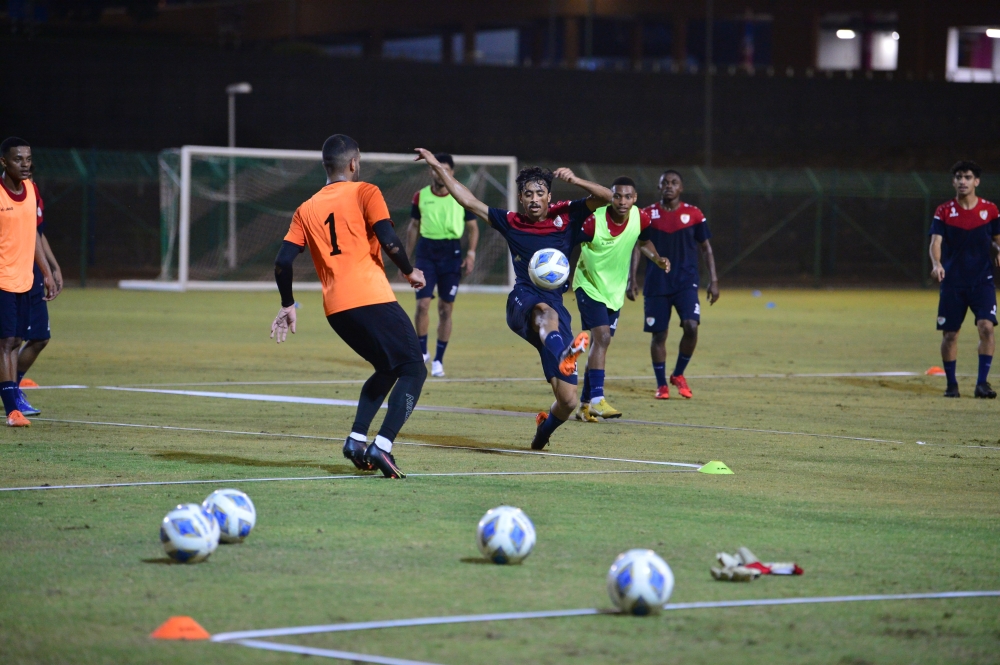 جانب من تدريب المنتخب الأولمبي