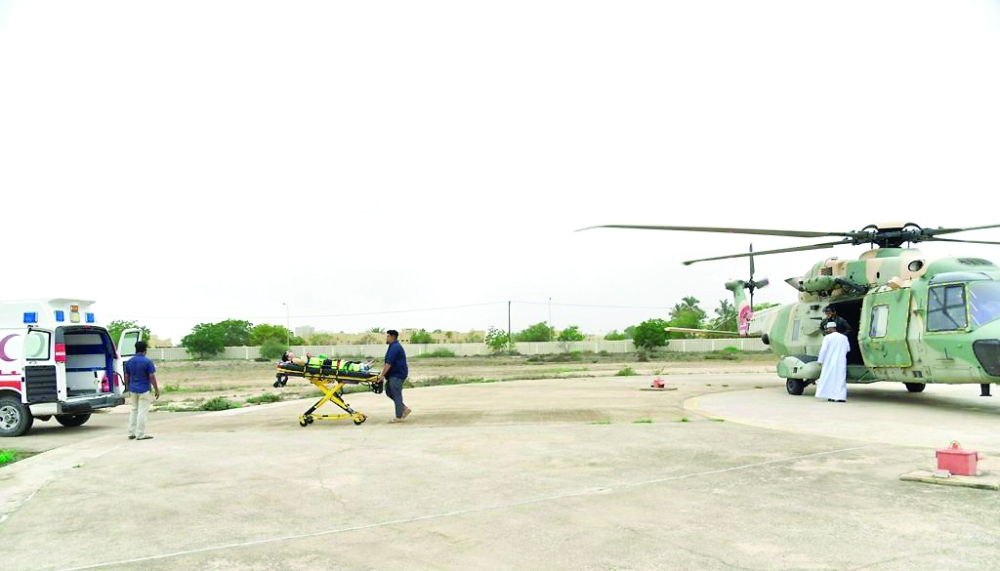  اثناء عملية الاخلاء الطبي 