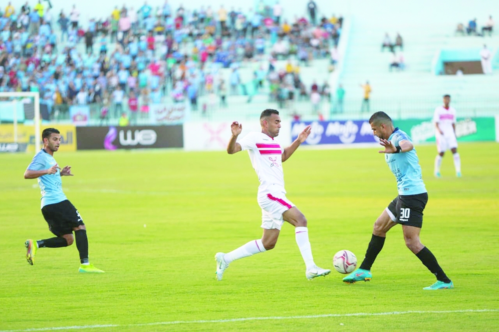 جانب من لقاء الزمالك وغزل المحلة