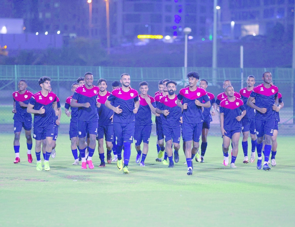 جانب من الحصة التدريبية للمنتخب الأولمبي