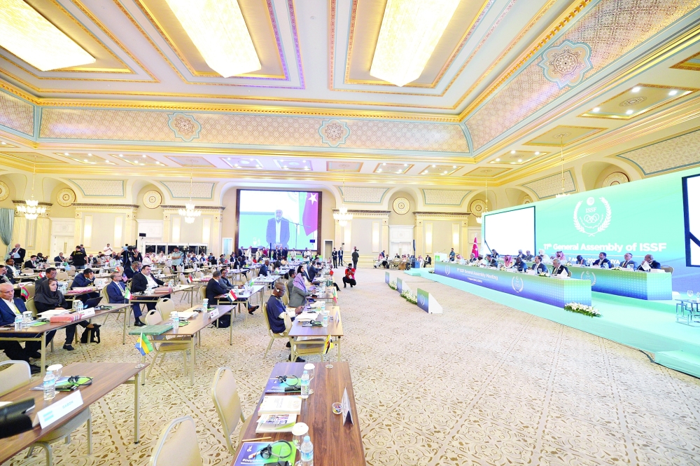 جانب من اجتماع الجمعية العمومية للاتحاد الرياضي للتضامن الإسلامي