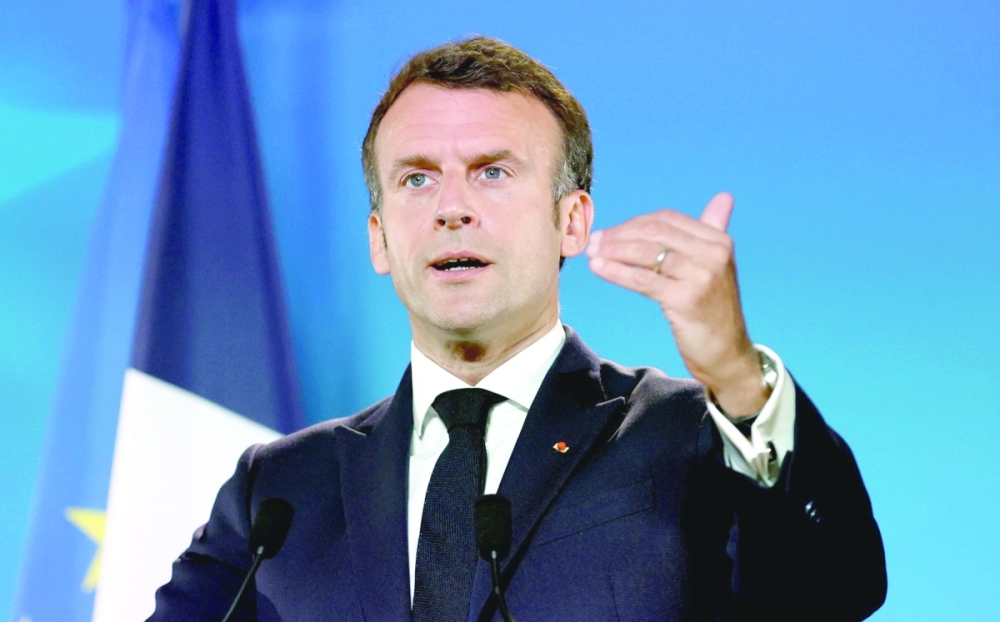  الرئيس الفرنسي إيمانويل ماكرون