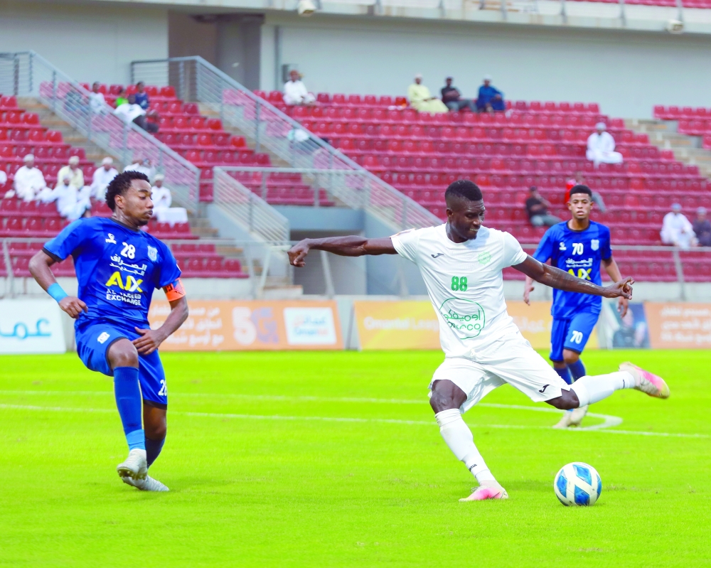 من مباراة النصر والعروبة