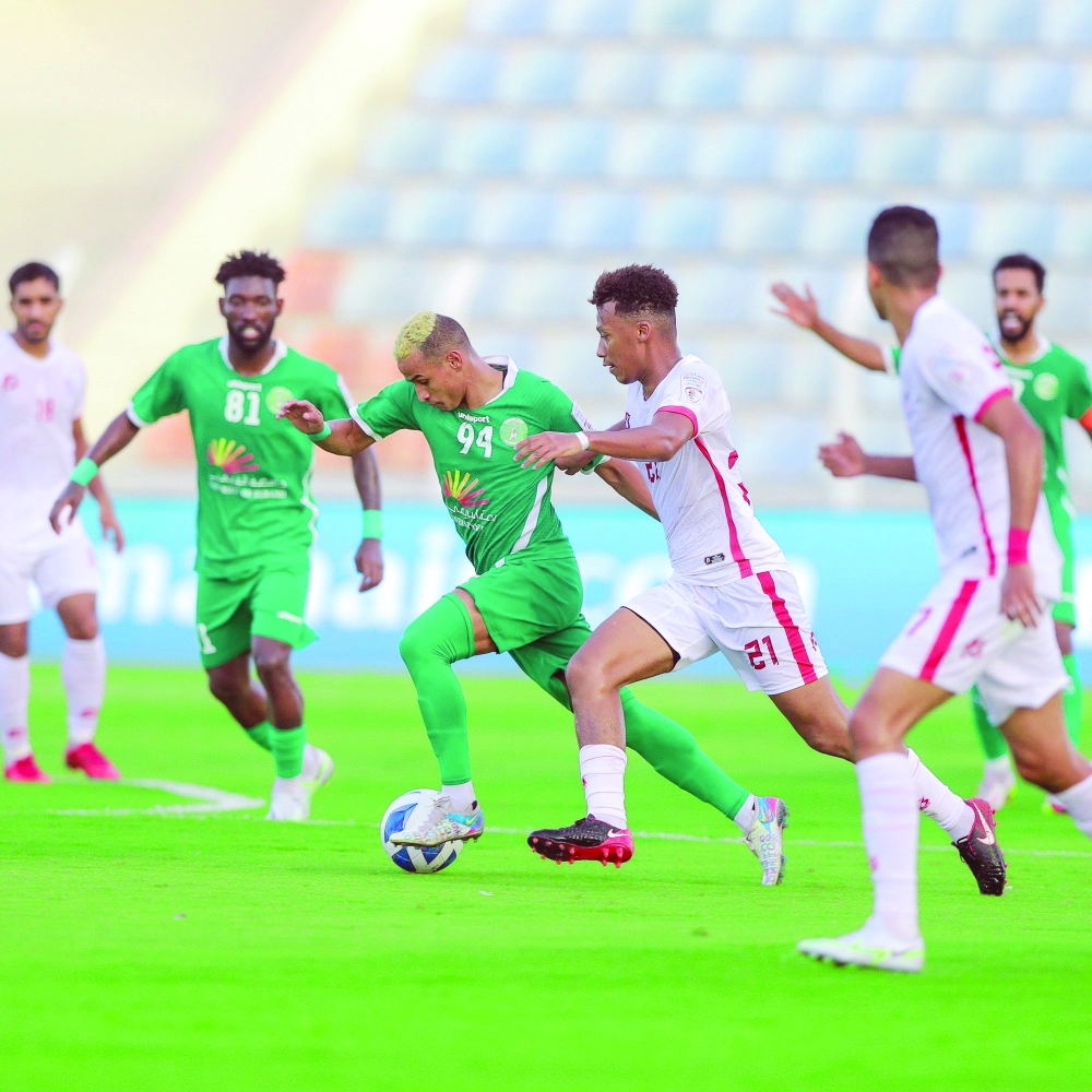 من مباراة نادي عمان و النهضة