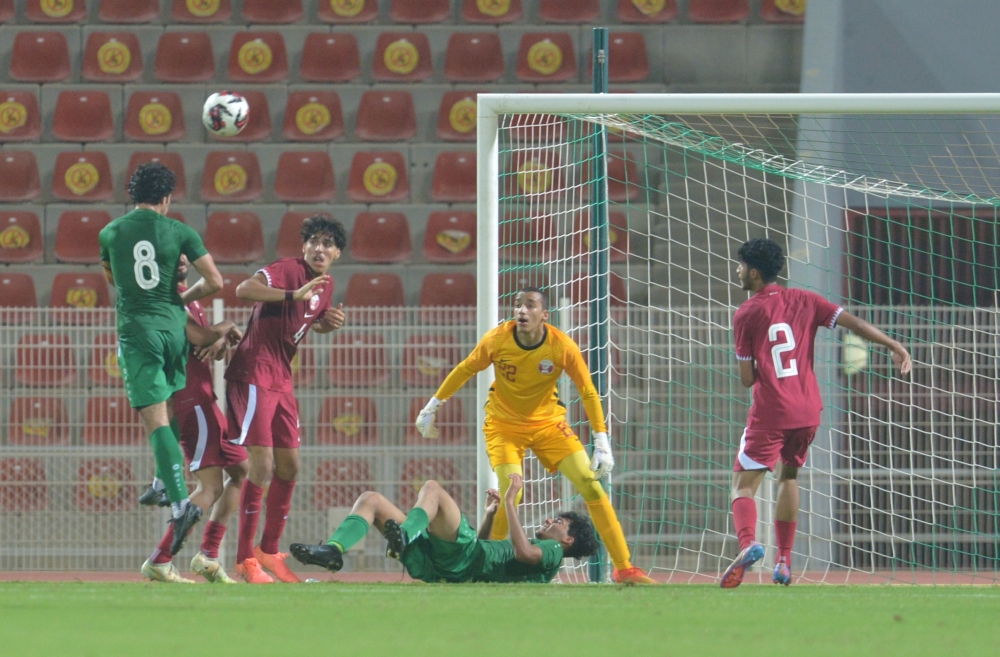 جانب من مباراة قطر والعراق