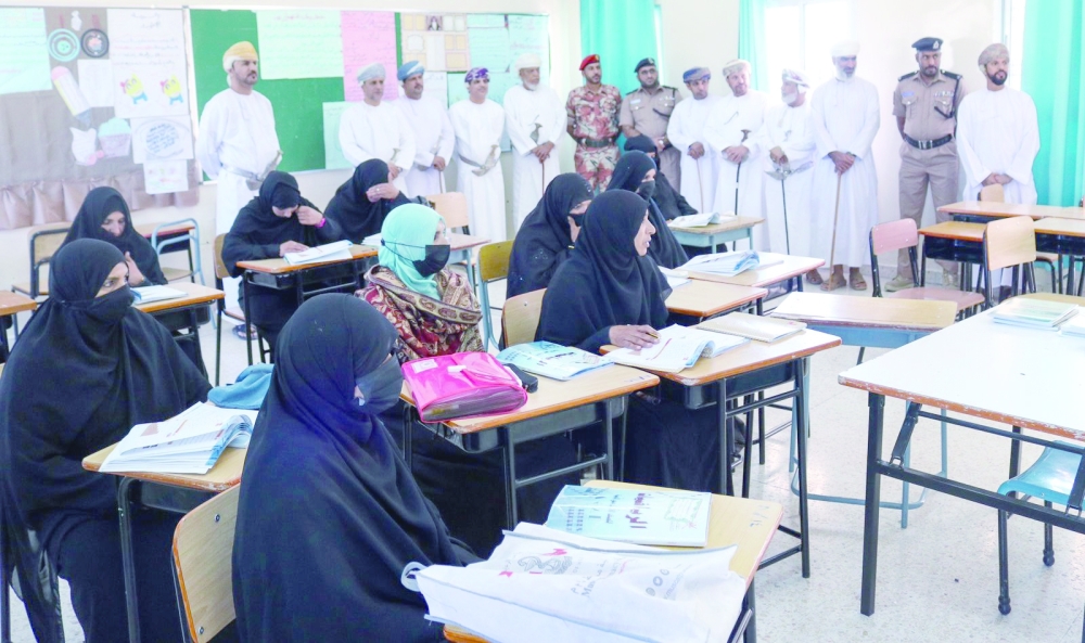 الفصول الدراسية لمشروع القرية المتعلمة بالجبل الأخضر 