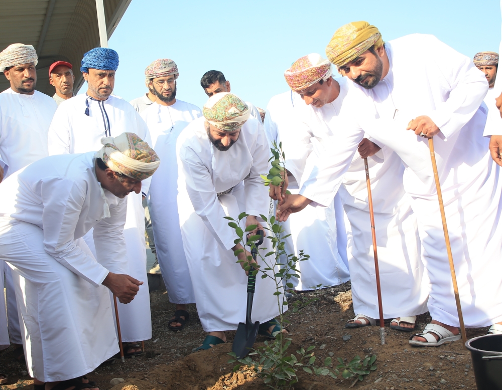 أهالي ولاية صحم يغرسون أشجار الليمون 