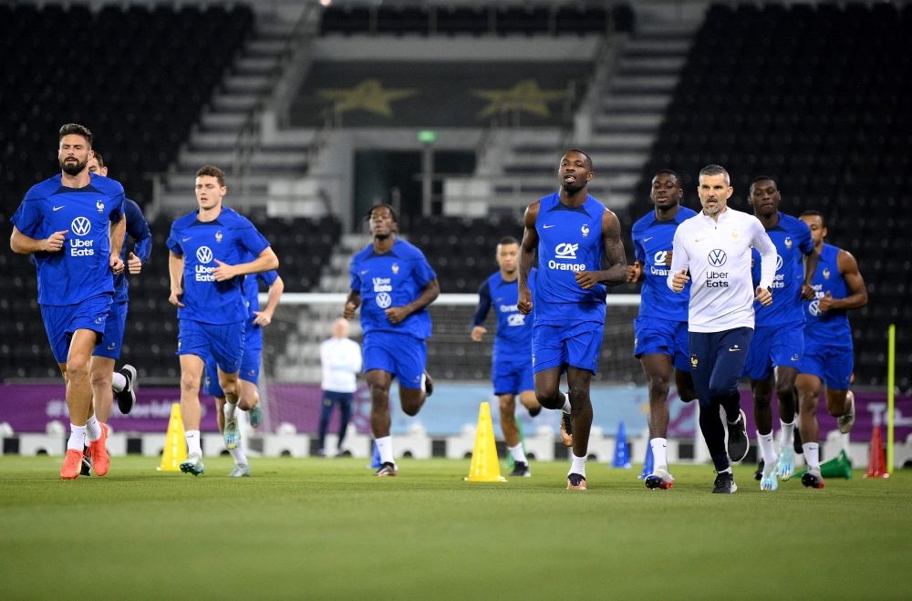 حصة تدريبية مسائية لمنتخب فرنسا