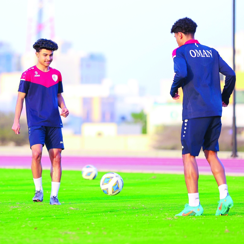 من الحصص التدريبية لمنتخب الشباب