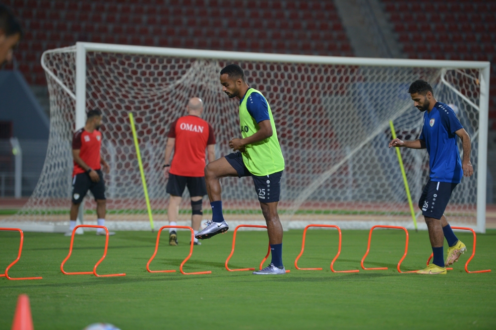 من الحصص التدريبية للمنتخب الوطني الأول  ...               تصوير: عبدالواحد الحمداني