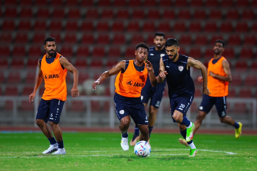 من الحصص التدريبية للمنتخب الوطني الأول لكرة القدم