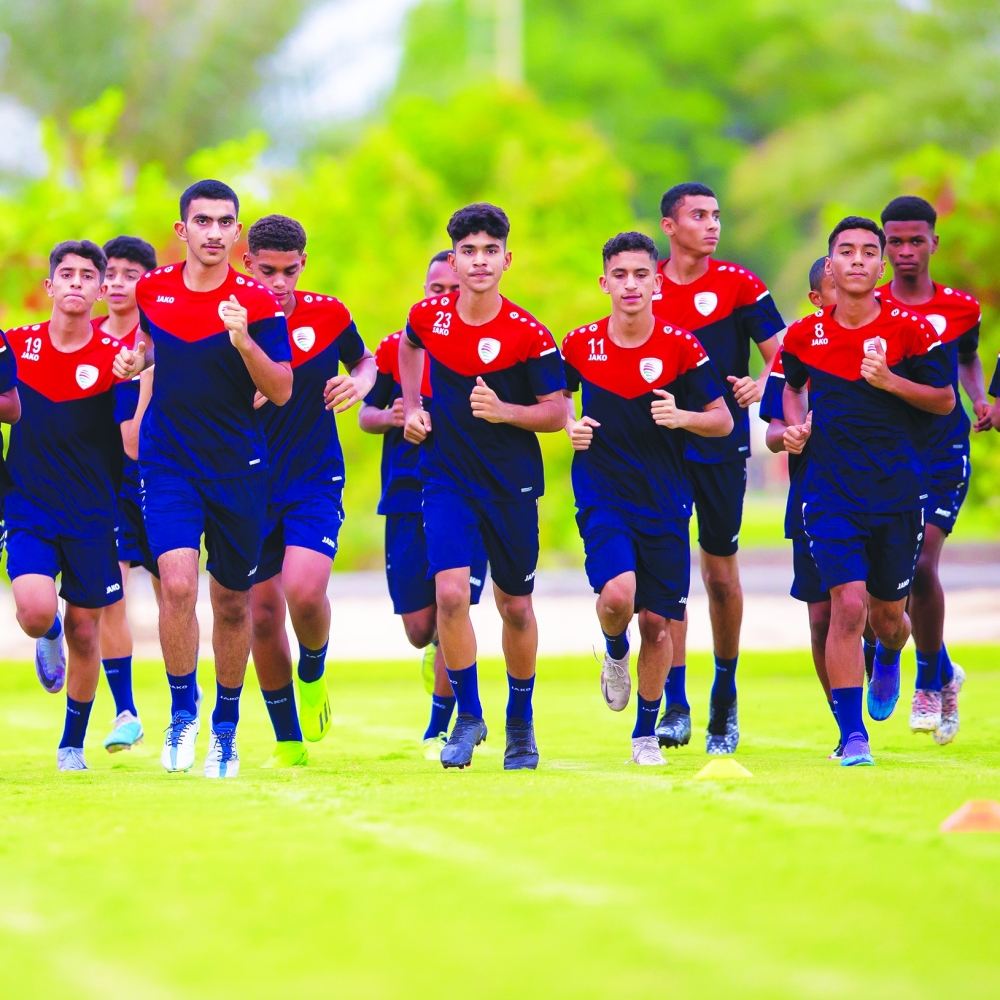 جانب من الحصة التدريبية لمنتخب الناشئين