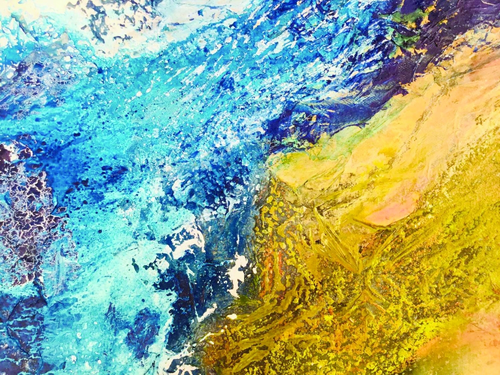 لوحة تجريدية للفنانة الألمانية مونيكا فاردي