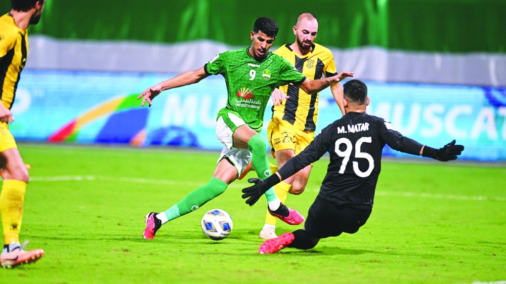 من اللقاء السابق لفريق النهضة في مسابقة كأس الاتحاد الآسيوي